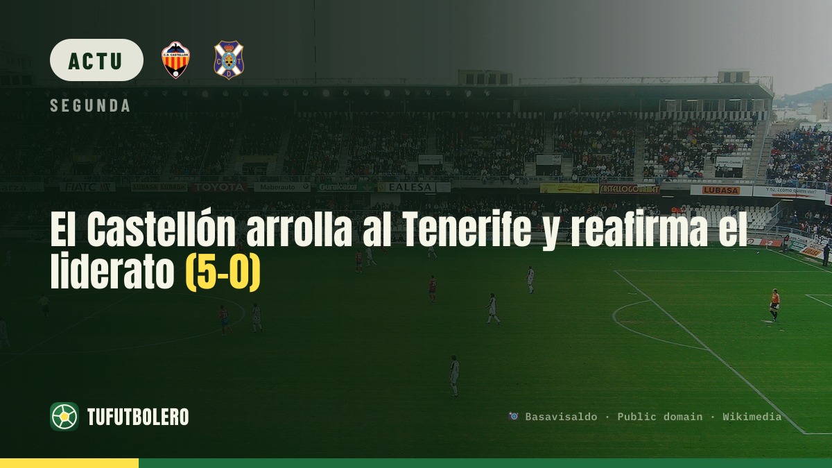 Castellón étrille Tenerife et consolide la tête (5-0)