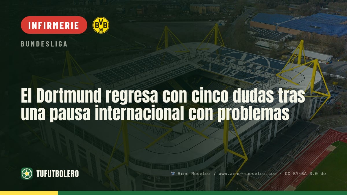 Dortmund: cinq doutes après une trêve internationale marquée par des soucis