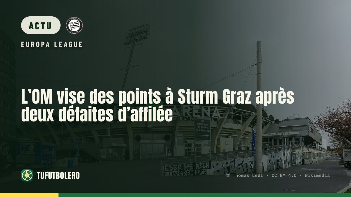 L’OM vise des points à Sturm Graz après deux défaites d’affilée