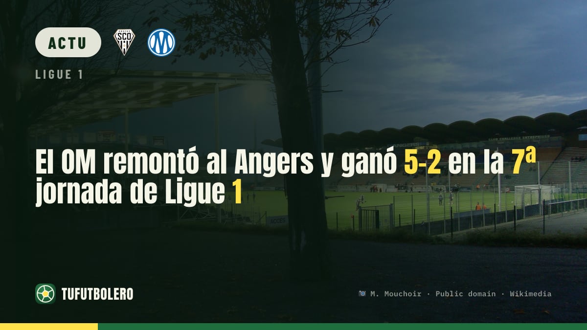 L’OM renverse Angers et s’impose 5-2 à la 7e journée de Ligue 1