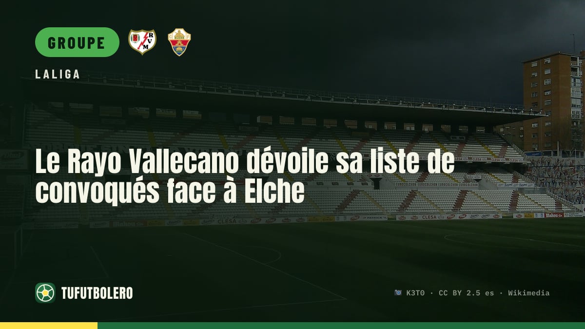 Le Rayo Vallecano dévoile sa liste de convoqués face à Elche