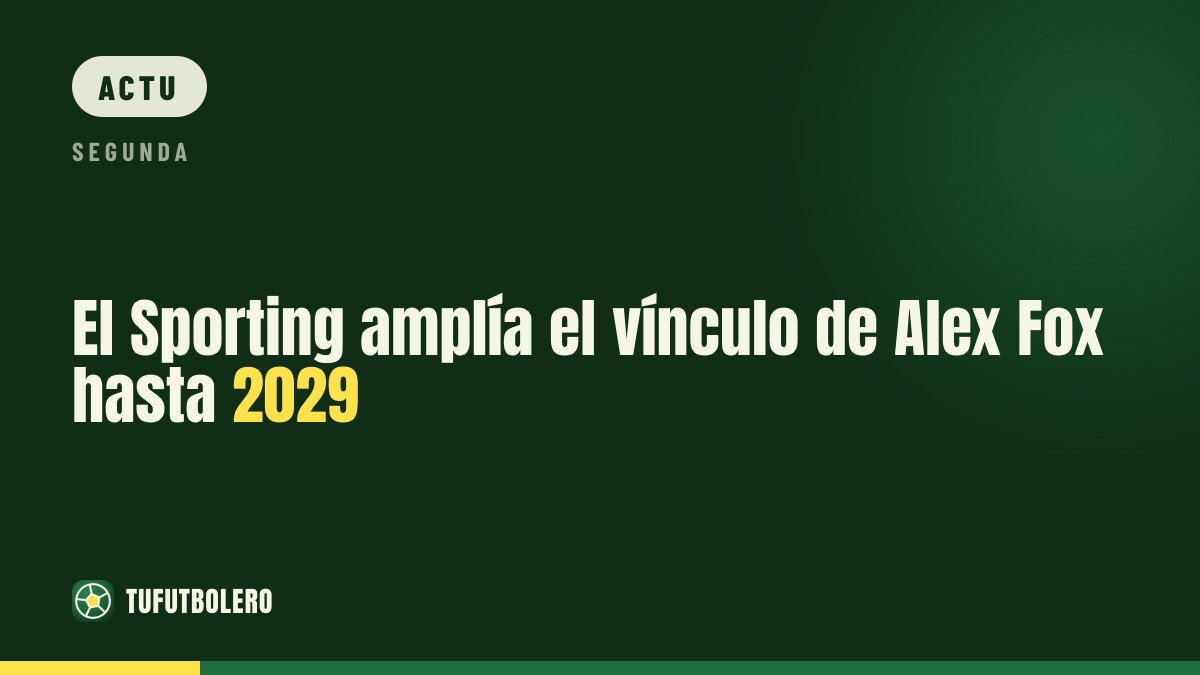 Sporting prolonge Alex Fox jusqu’en 2029