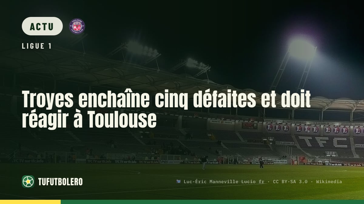 Troyes enchaîne cinq défaites et doit réagir à Toulouse
