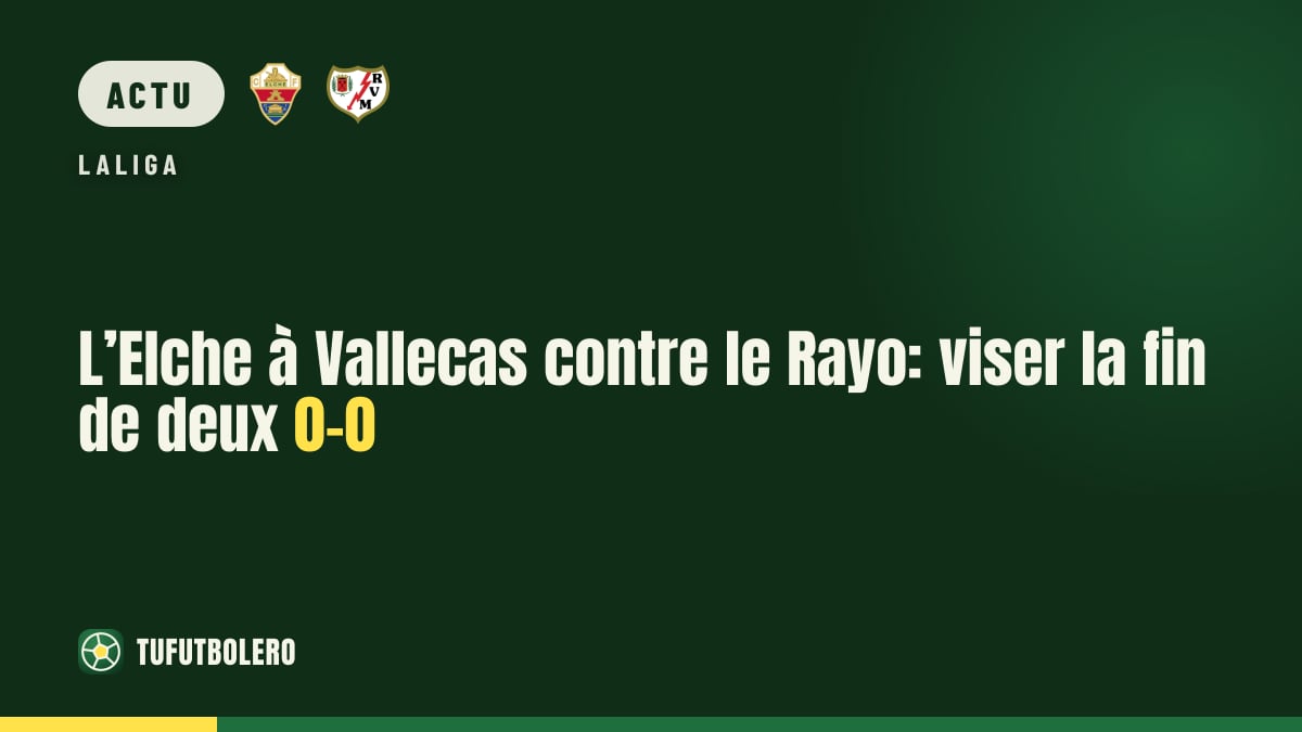 L’Elche à Vallecas contre le Rayo: viser la fin de deux 0-0