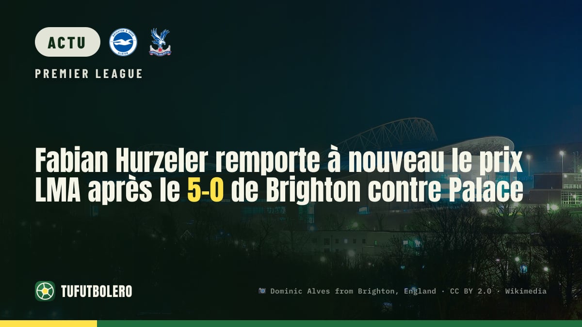 Fabian Hurzeler remporte à nouveau le prix LMA après le 5-0 de Brighton contre Palace