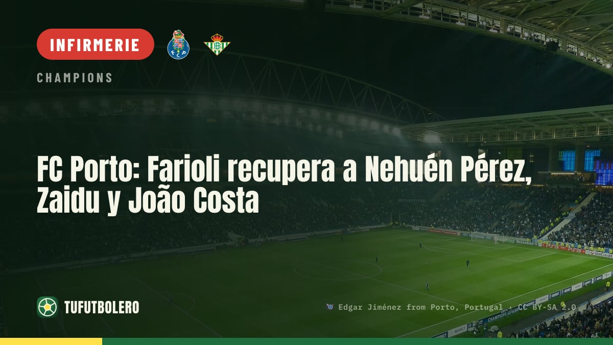 FC Porto : Farioli récupère Nehuén Pérez, Zaidu et João Costa