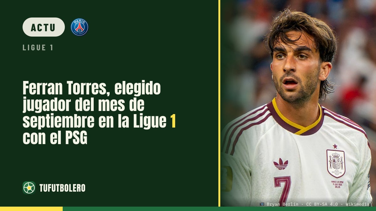 Ferran Torres, élu joueur du mois de septembre en Ligue 1 avec le PSG