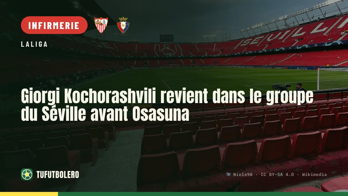 Giorgi Kochorashvili revient dans le groupe du Séville avant Osasuna