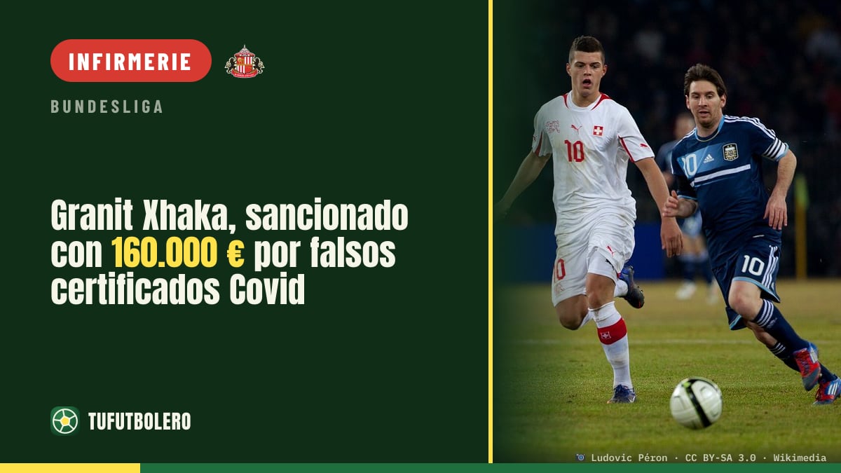 Granit Xhaka condamné à une amende de 160 000 € pour faux pass Covid