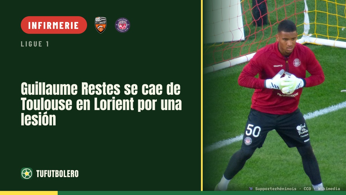 Guillaume Restes forfait pour Toulouse à Lorient en Ligue 1
