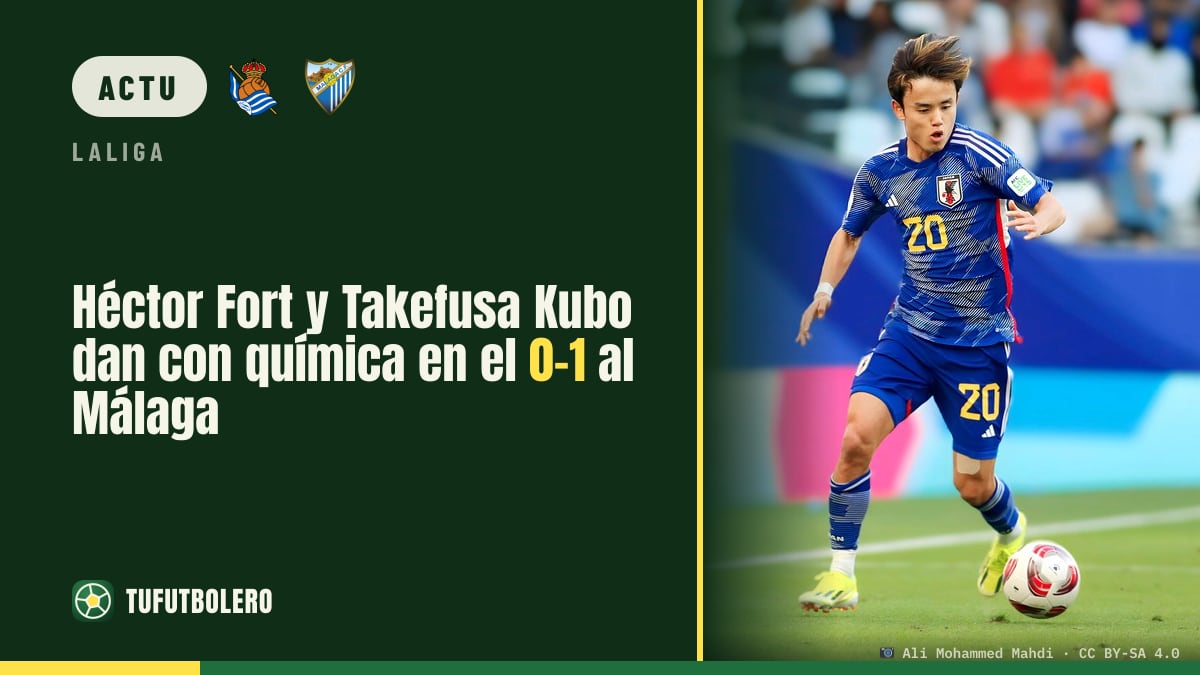 Héctor Fort et Takefusa Kubo trouvent la bonne connexion pour le 0-1 à Málaga