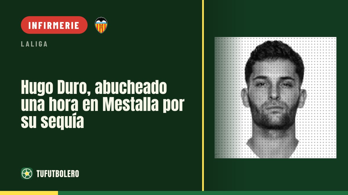 Hugo Duro, sifflé pendant une heure à Mestalla à cause de sa disette