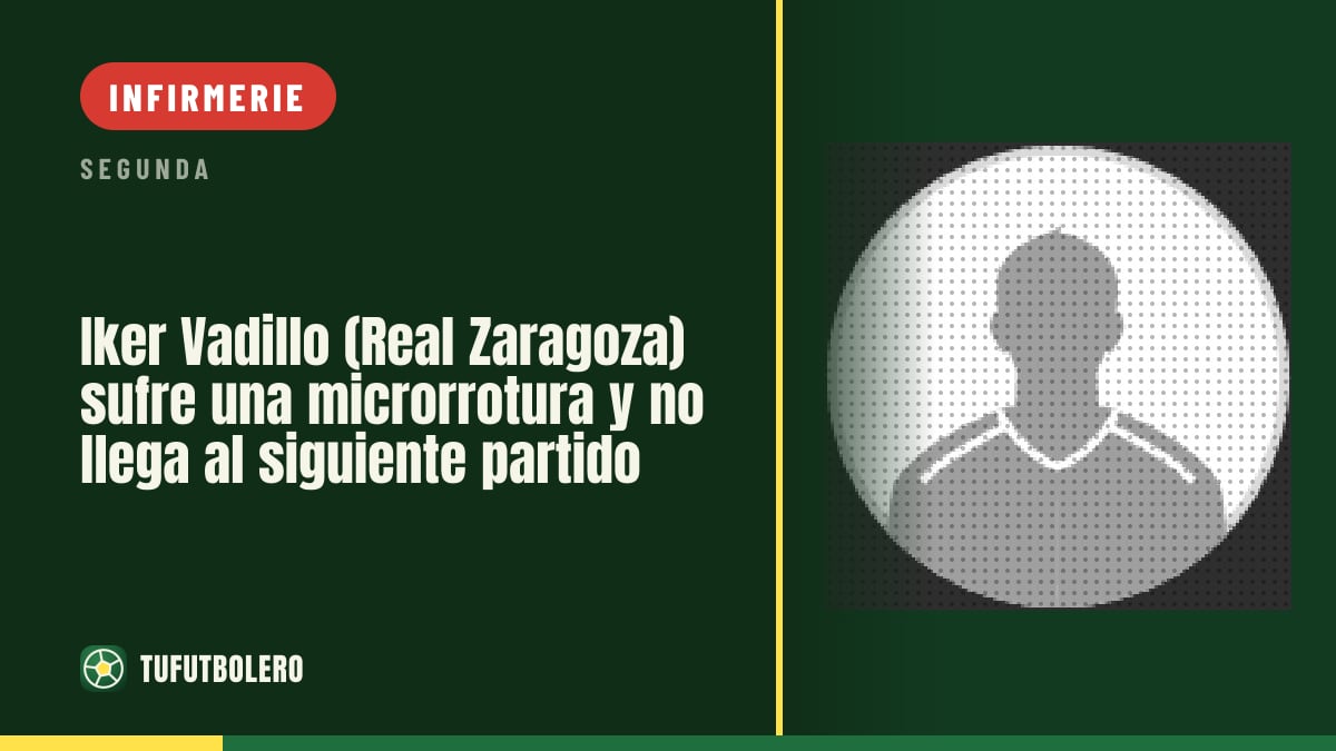 Iker Vadillo (Real Zaragoza) souffre d’une microdéchirure et manquera le prochain match