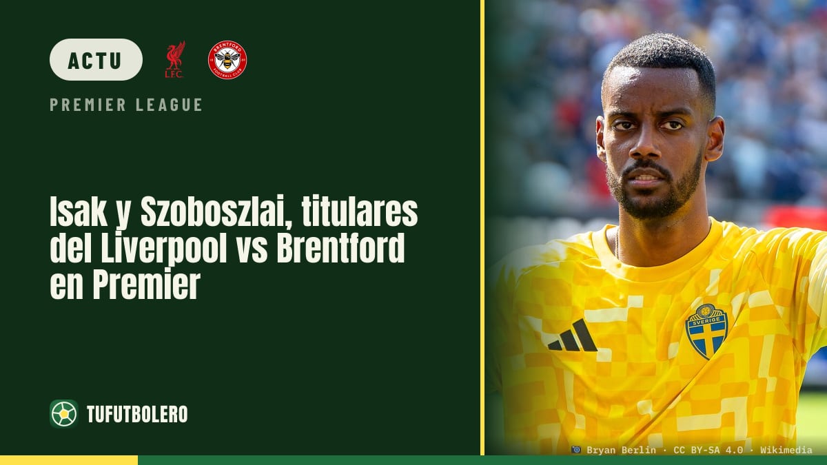 Isak et Szoboszlai titulaires avec le Liverpool contre Brentford en Premier League
