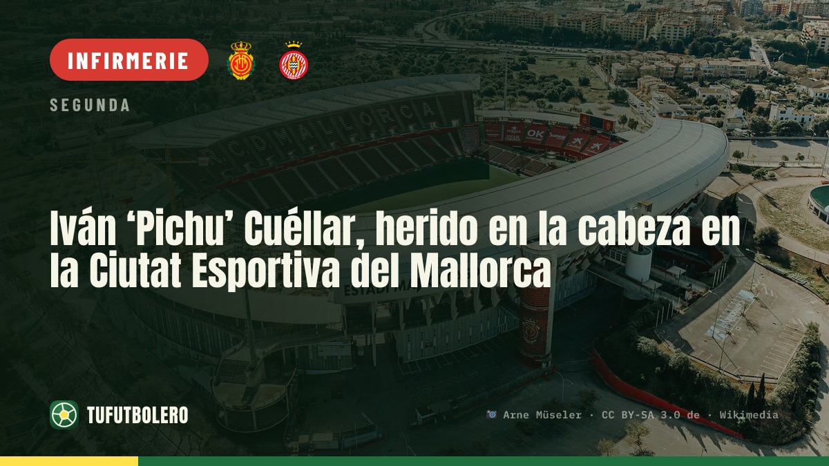 Iván ‘Pichu’ Cuéllar blessé à la tête à la Ciutat Esportiva du Mallorca