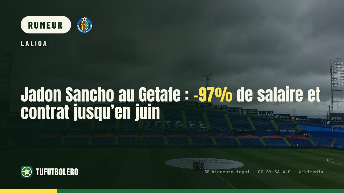 Jadon Sancho au Getafe : -97% de salaire et contrat jusqu’en juin