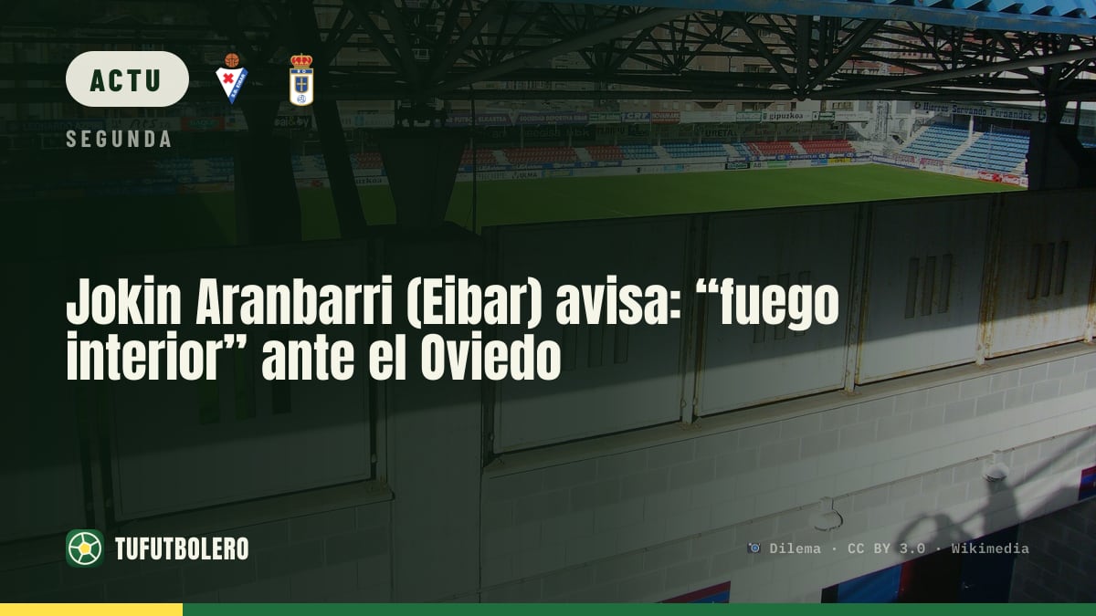 Jokin Aranbarri (Eibar) exhorte ses troupes avant l’Oviedo