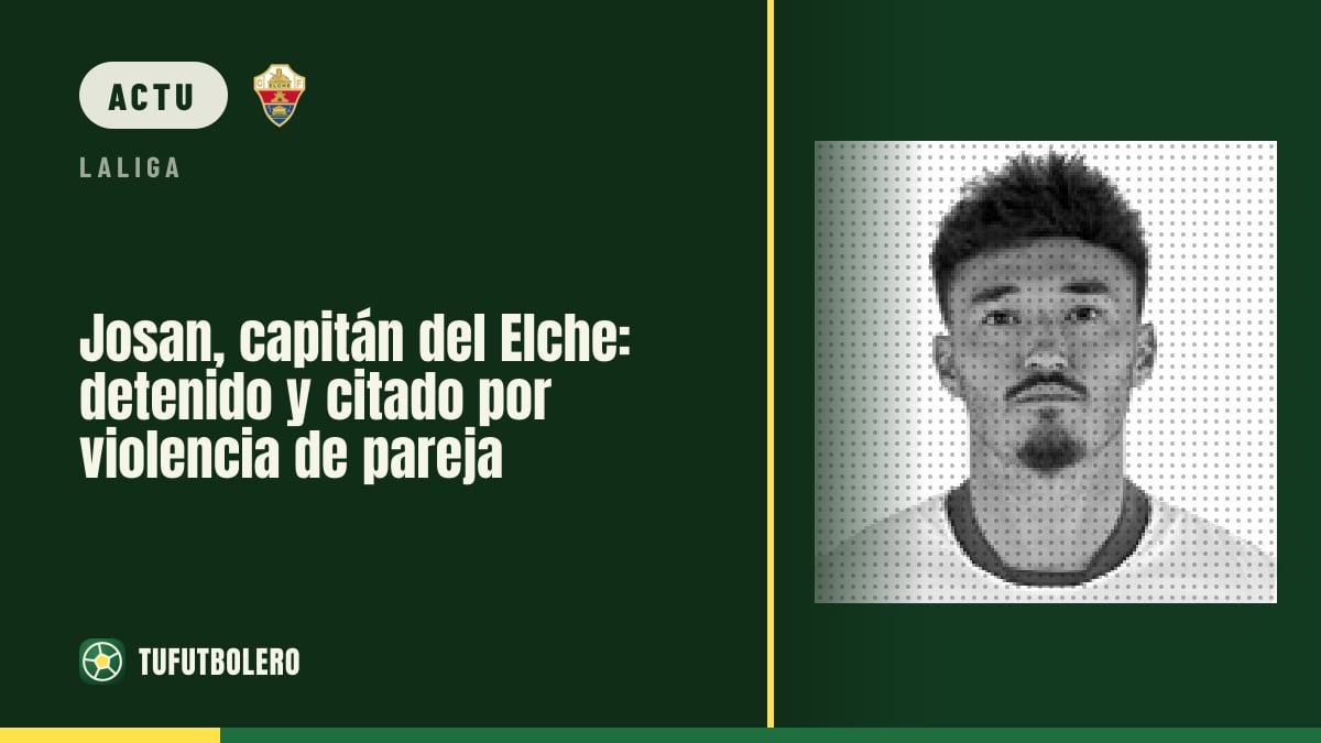 Josan, capitaine de l’Elche, arrêté et entendu pour violences conjugales