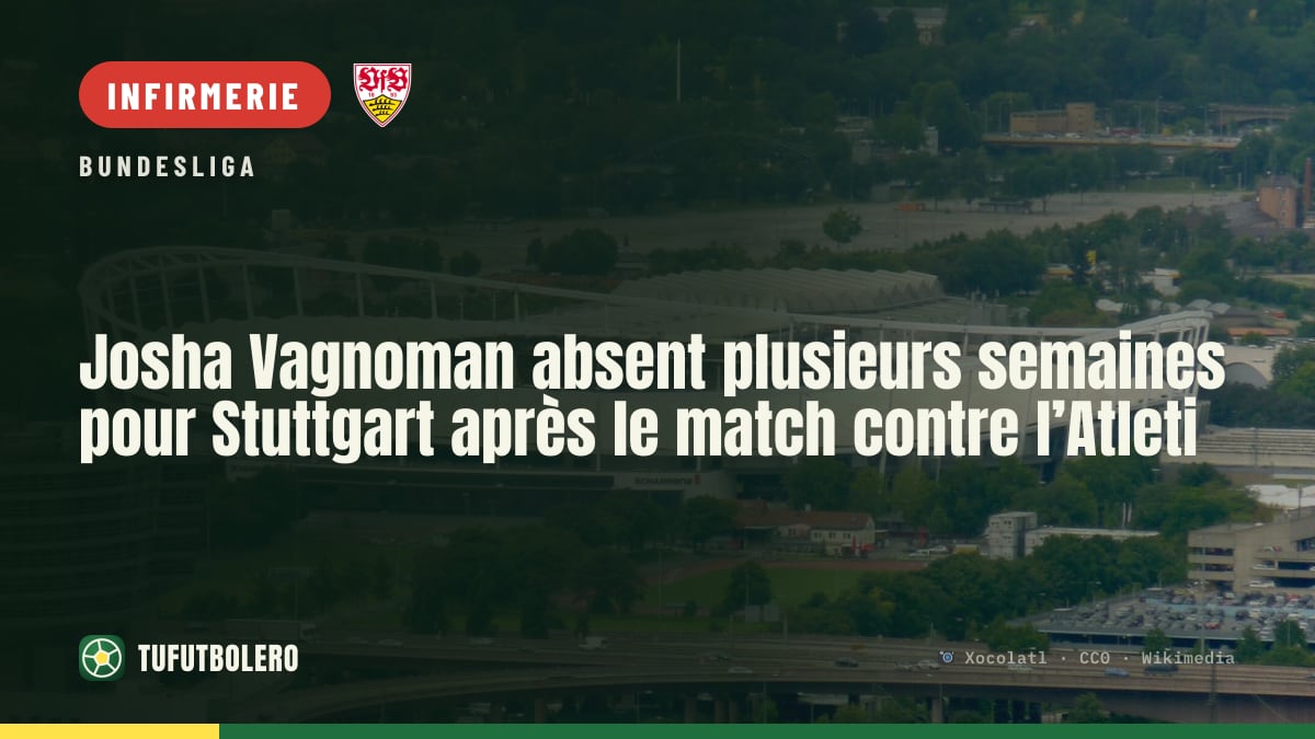 Josha Vagnoman absent plusieurs semaines pour Stuttgart après le match contre l’Atleti