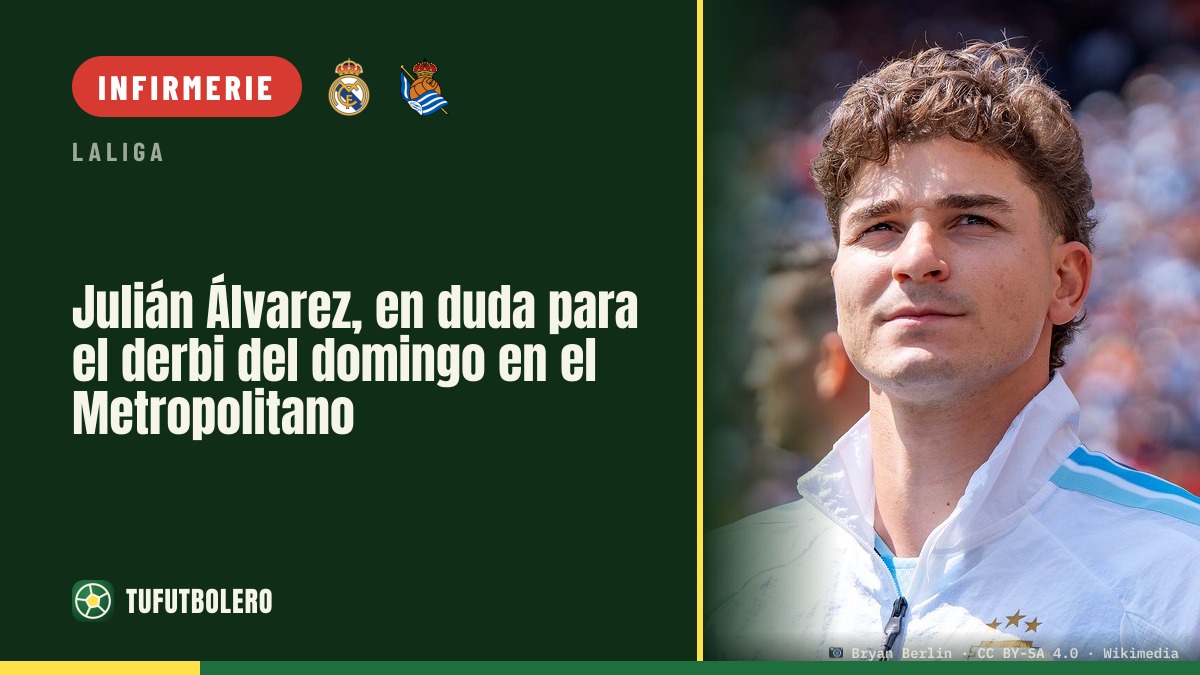 Julián Álvarez incertain pour le derby du dimanche au Metropolitano