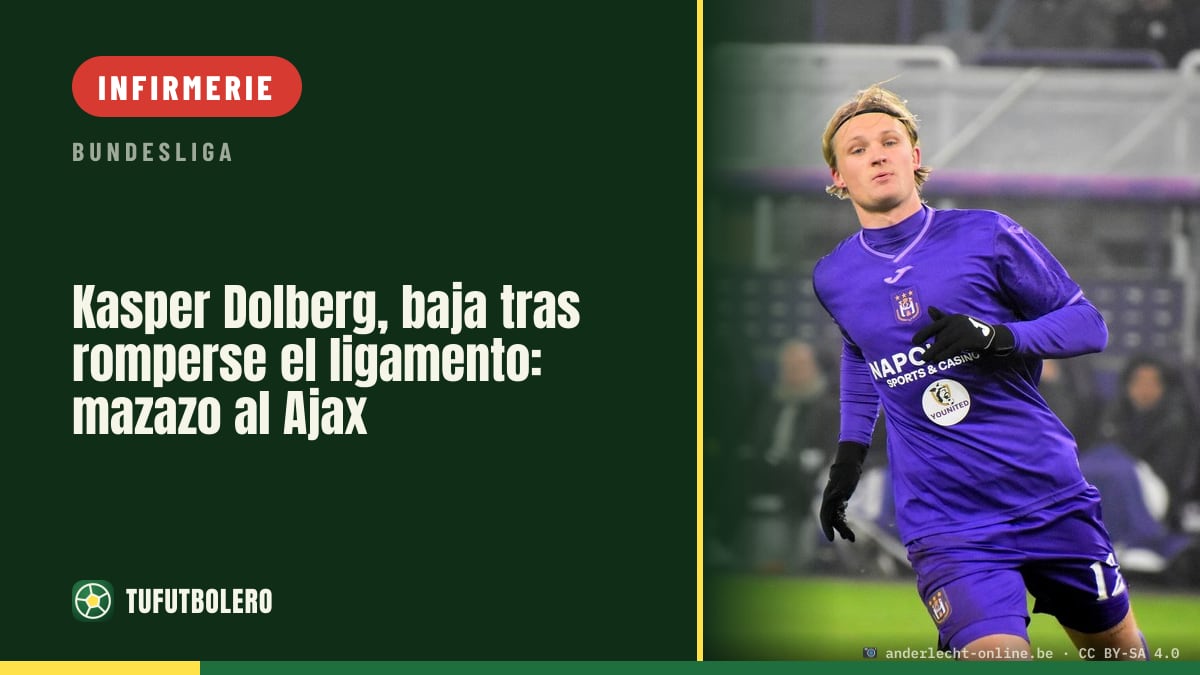 Kasper Dolberg absent après une rupture de ligament : coup dur pour l’Ajax