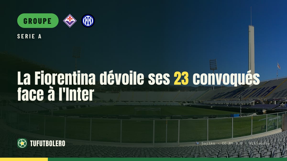 La Fiorentina dévoile ses 23 convoqués face à l'Inter