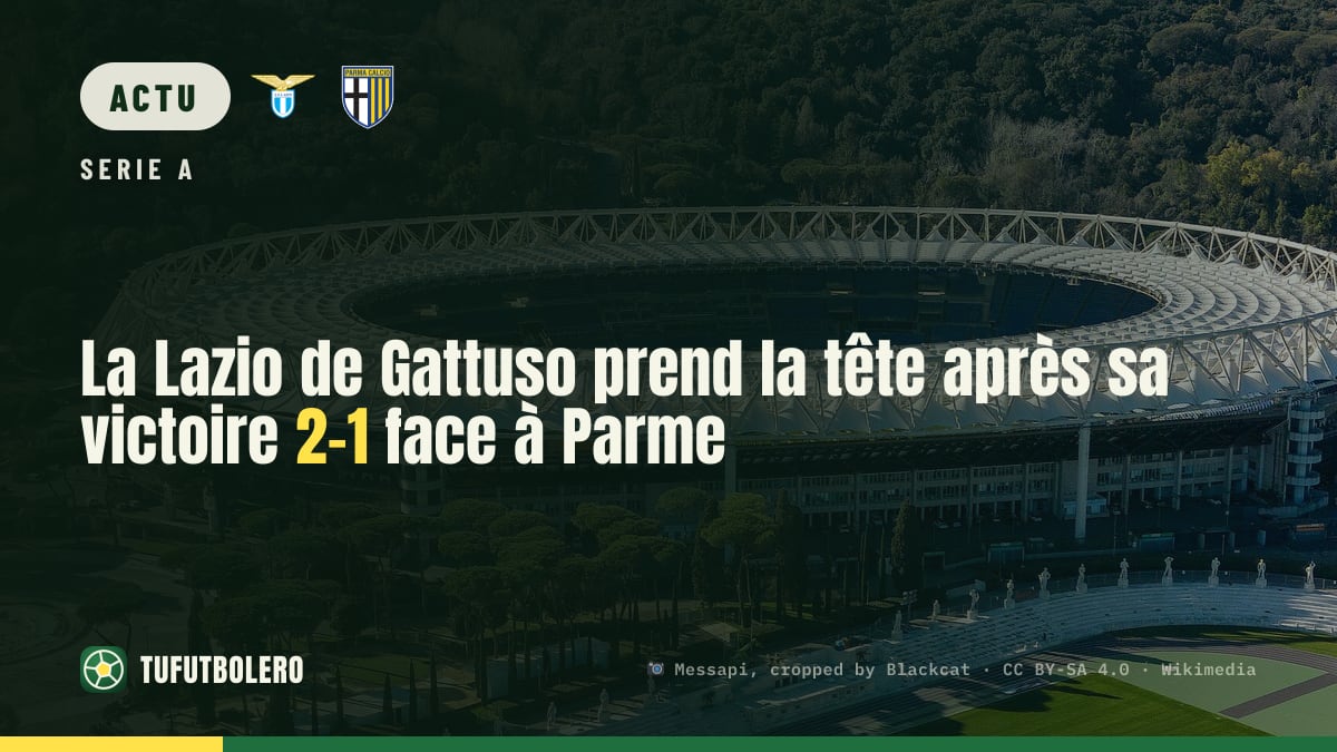 La Lazio de Gattuso prend la tête après sa victoire 2-1 face à Parme