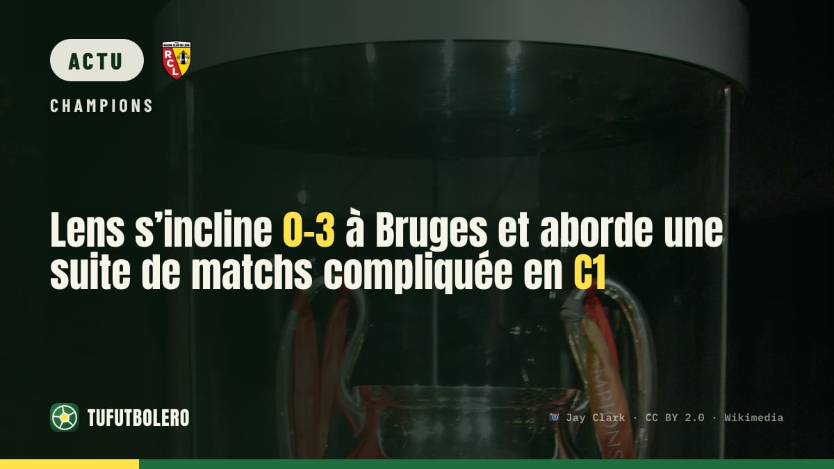 Lens s’incline 0-3 à Bruges et aborde une suite de matchs compliquée en C1