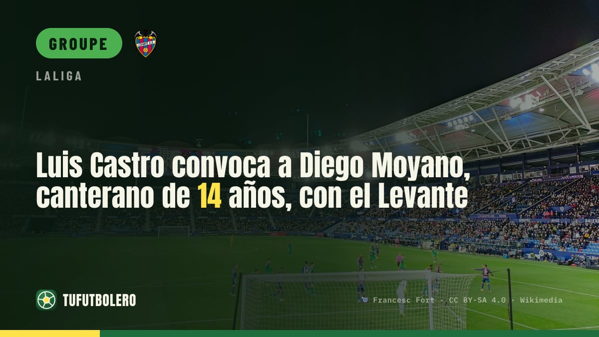 Luis Castro convoque Diego Moyano, 14 ans, à l’entraînement du Levante