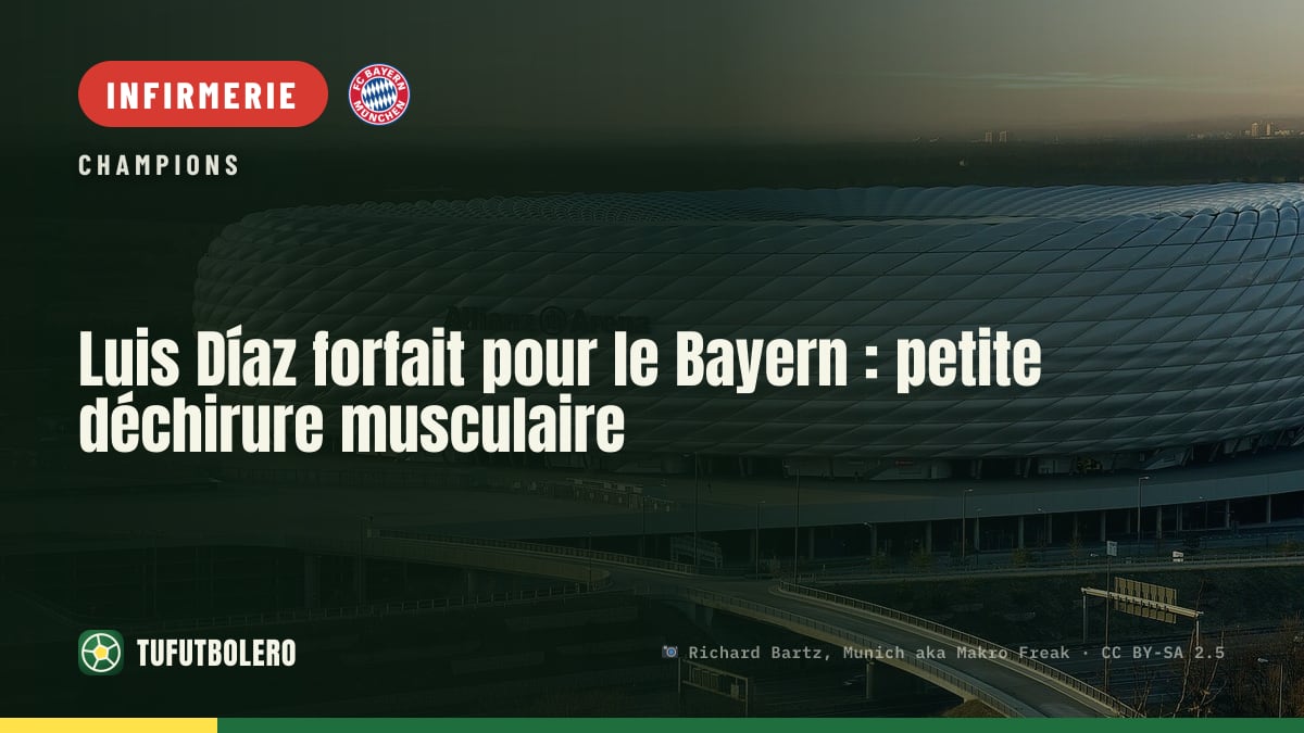 Luis Díaz forfait pour le Bayern : petite déchirure musculaire