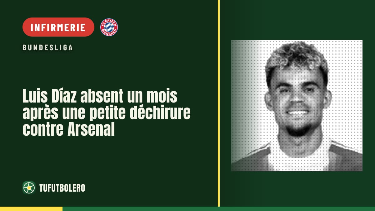 Luis Díaz absent un mois après une petite déchirure contre Arsenal