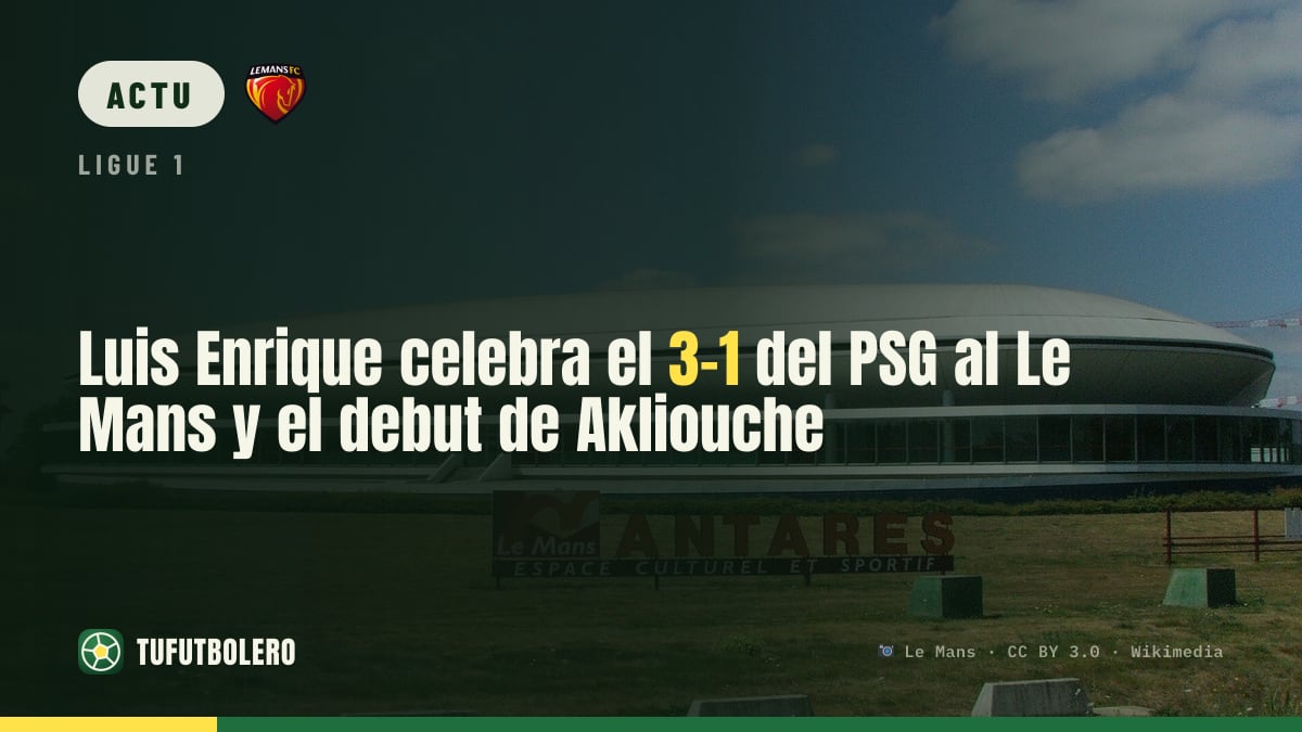 Luis Enrique savoure le 3-1 du PSG contre Le Mans et le premier but d’Akliouche
