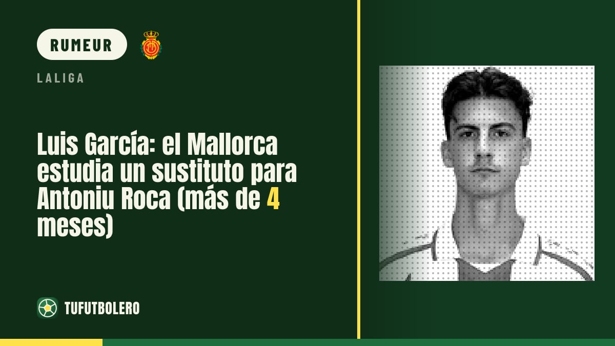 Luis García : le Mallorca envisage un remplaçant pour Antoniu Roca (plus de 4 mois)