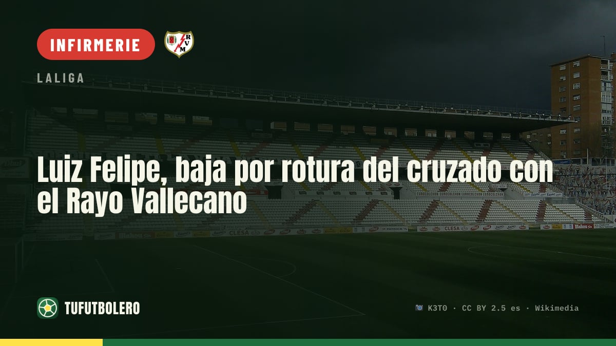 Luiz Felipe forfait après rupture du croisé avec le Rayo Vallecano