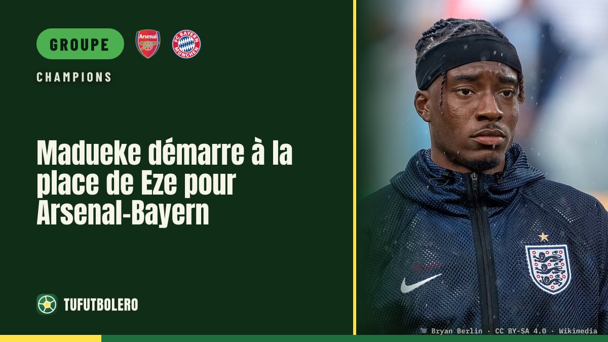 Madueke démarre à la place de Eze pour Arsenal-Bayern