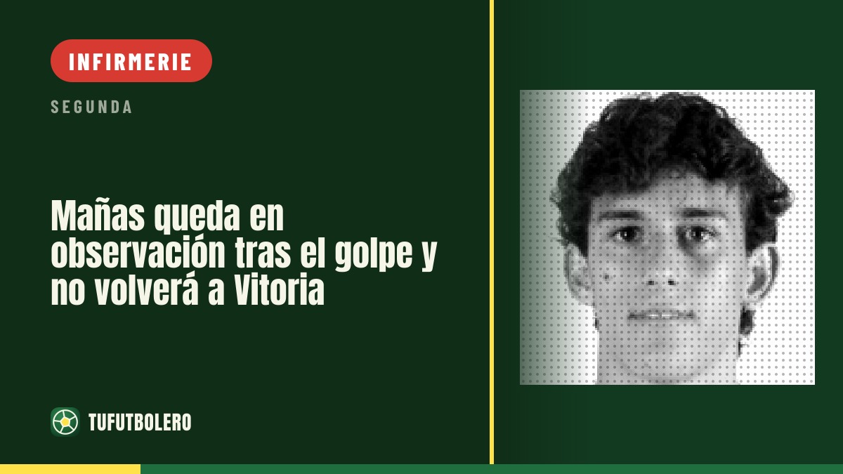 Mañas reste en observation après un choc à la tête et ne rentre pas à Vitoria