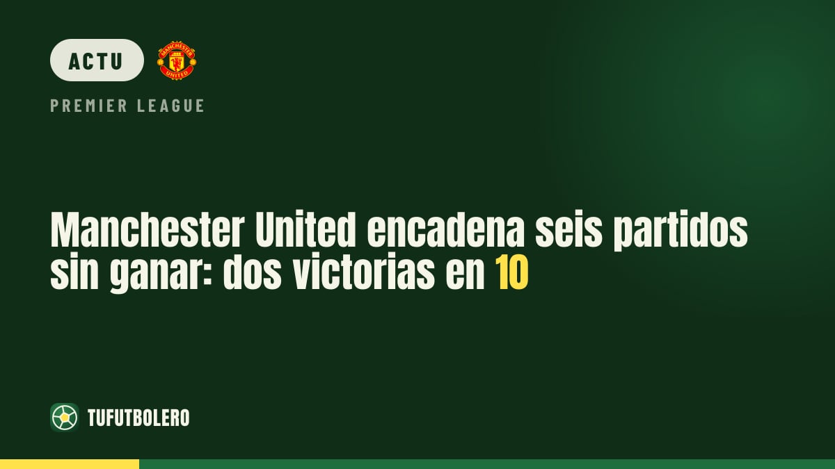 Manchester United sans victoire depuis six matchs: deux succès en dix