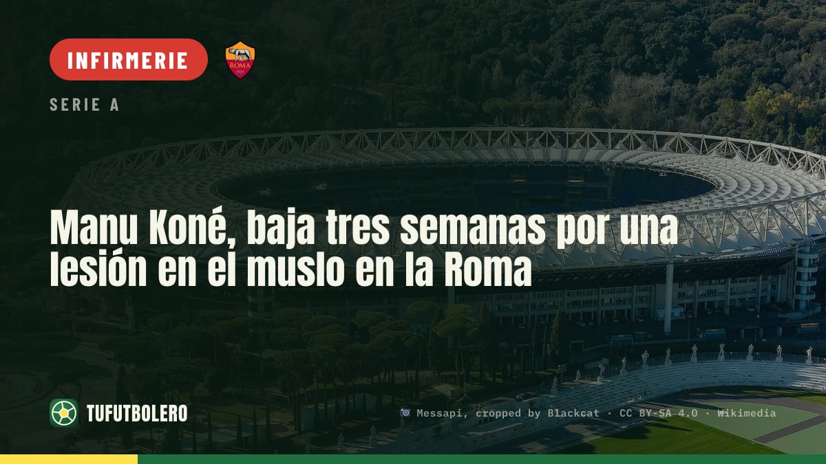 Manu Koné absent trois semaines pour une blessure à la cuisse avec la Roma
