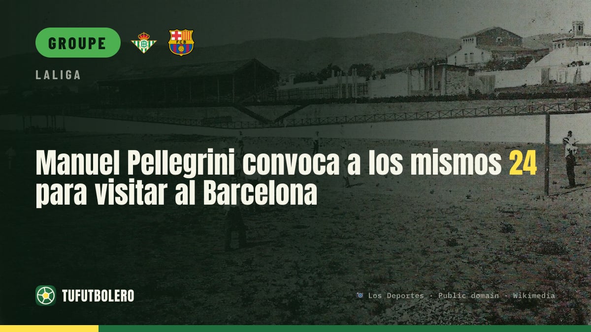 Manuel Pellegrini retient les mêmes 24 pour le déplacement du Betis à Barcelone
