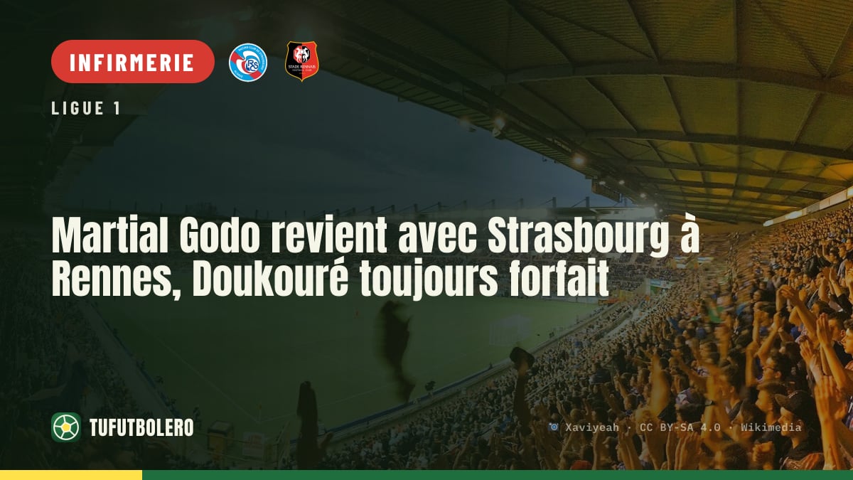 Martial Godo revient avec Strasbourg à Rennes, Doukouré toujours forfait