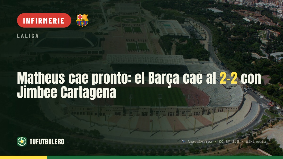 Matheus blessé tôt: le Barça perd le leadership après le 2-2 contre Cartagena