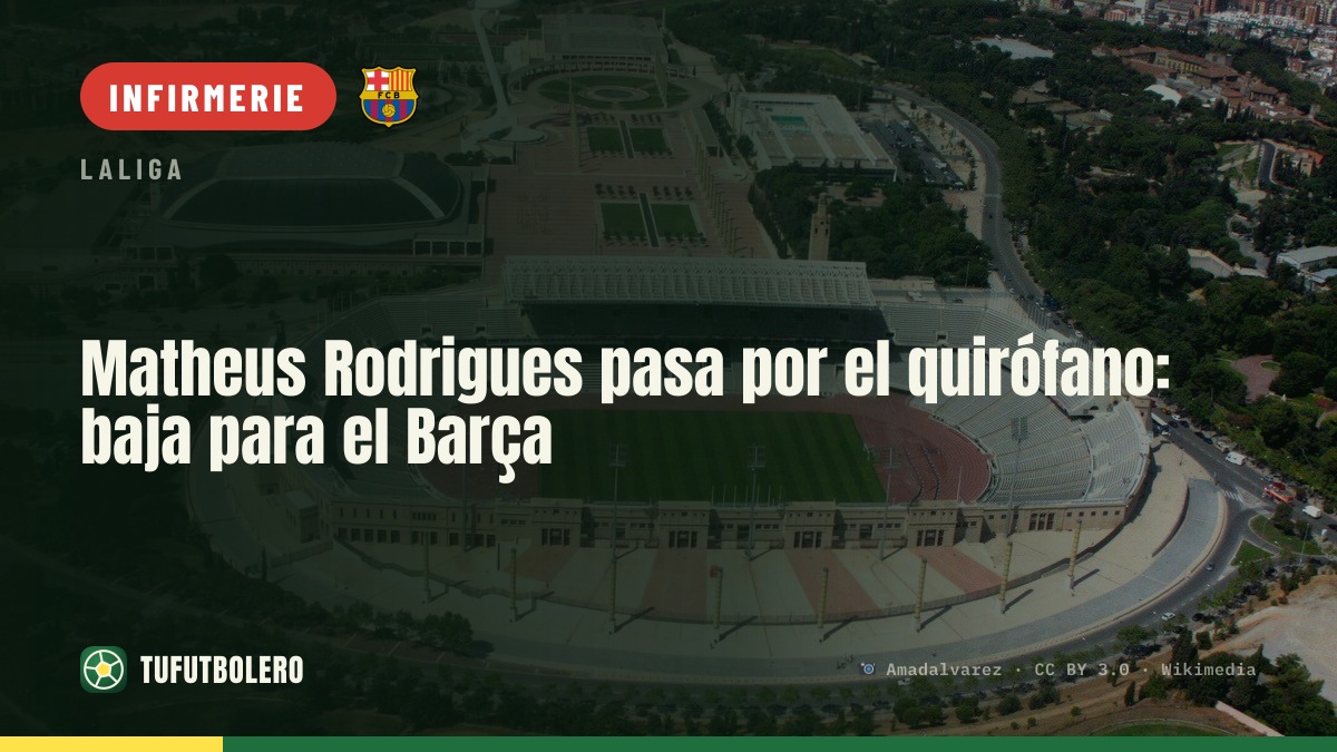 Matheus Rodrigues opéré : mauvaise nouvelle pour le Barça