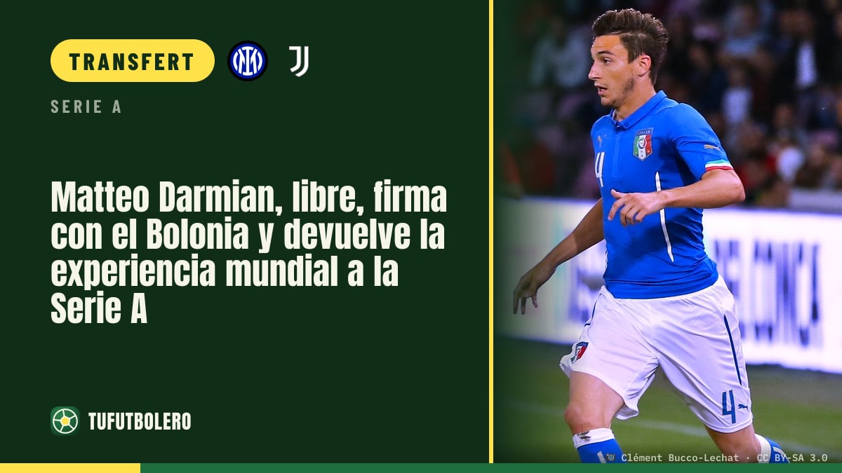 Matteo Darmian signe au Bologne en free agent et ramène l’expérience des Mondiaux en Serie A