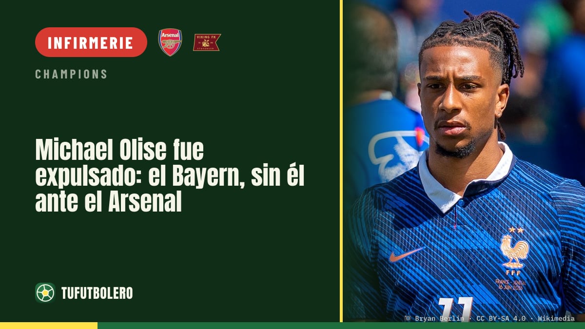 Michael Olise expulsé : le Bayern sans lui contre Arsenal