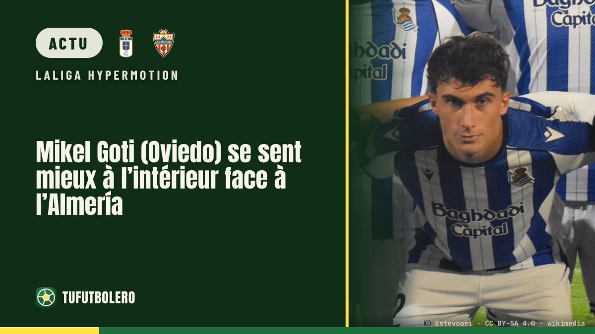 Mikel Goti (Oviedo) se sent mieux à l’intérieur face à l’Almería