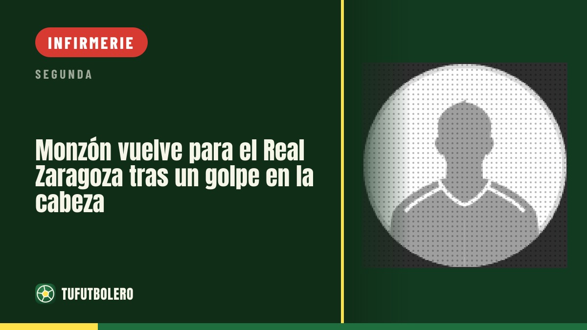 Monzón revient pour le Real Saragosse après un choc à la tête