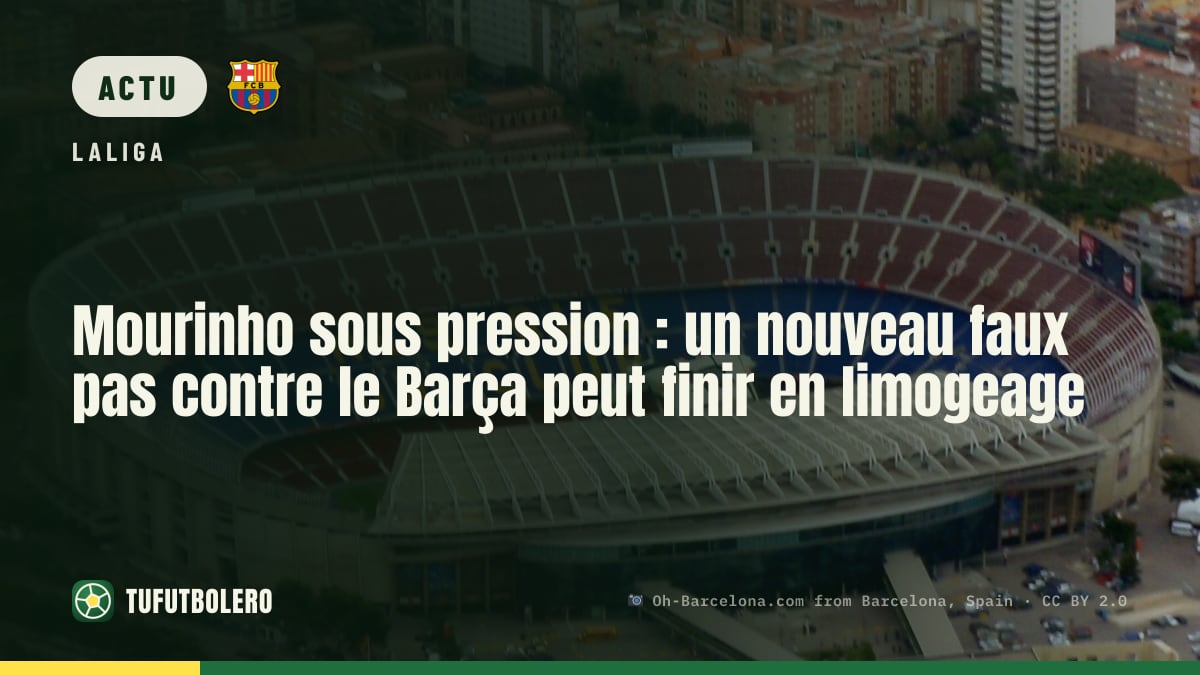 Mourinho sous pression : un nouveau faux pas contre le Barça peut finir en limogeage