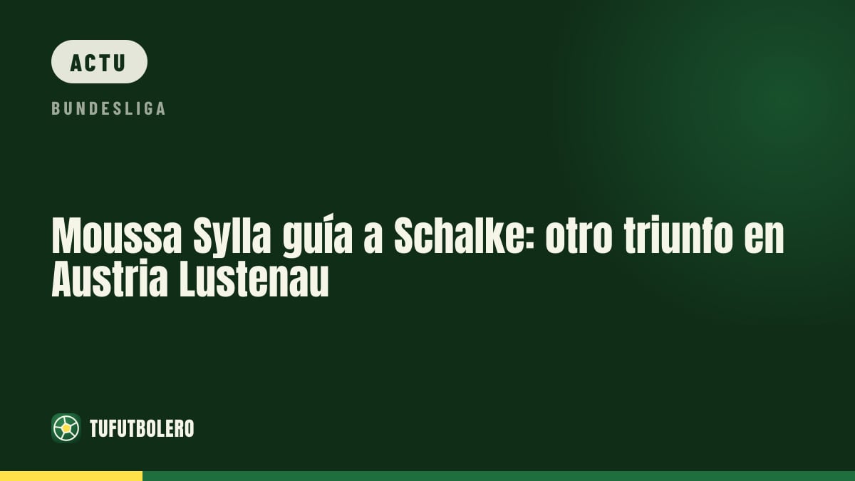 Moussa Sylla encore décisif : Schalke s’impose face à Austria Lustenau