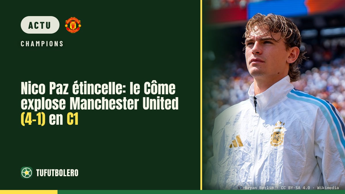 Nico Paz étincelle: le Côme explose Manchester United (4-1) en C1