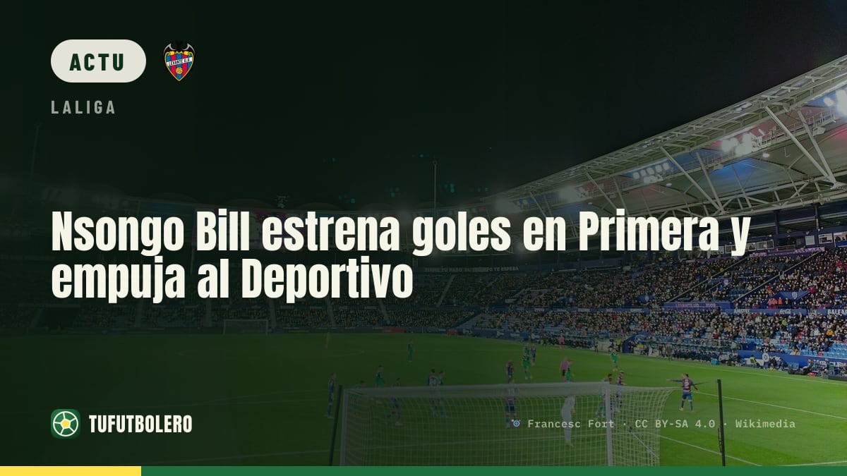 Nsongo Bill marque son premier but en Primera avec le Deportivo